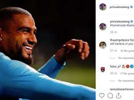 Boateng le prend avec le sourire. Instagram/princeboateng