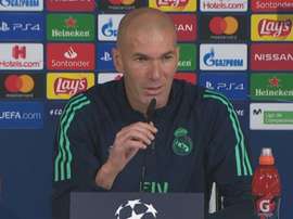 Il tecnico Zidane in conferenza stampa