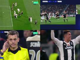Cristiano Ronaldo inaugurou o marcador para a Juventus. Capturas/Movistar