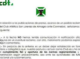 El conjunto chileno quiso responder a la denuncia de San Lorenzo. DeportesTemuco