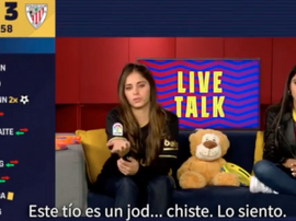 Barca TV were far from happy with Messi's red card. Screenshot/BarcaTV