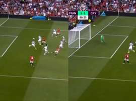 Le magnifique but de James gâché par l'erreur de De Gea. Capture/DAZN