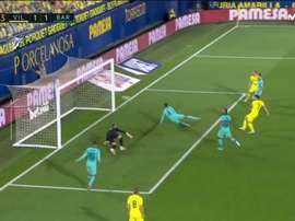 Gerard Moreno empató y el VAR le dio suspense. Captura/MovistarLaLiga