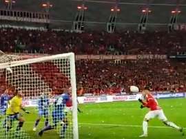 Assistência de D'Alessandro e gol de Guerrero. Captura/Internacional