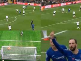 Buen gol de Higuaín. Capturas/Movistar