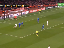 Sema rifled home Ostersunds' second of the night. Screenshot