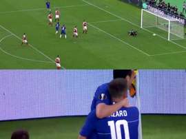 Hazard and Pedro made it two for Chelsea. Captura/Movistar+