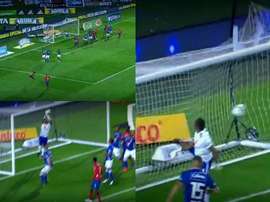 Fariñez falló en el gol del DIM. Captura/WinSports
