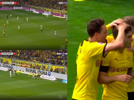 Pulisic put his side ahead against Dusseldorf. Captura/beINSports