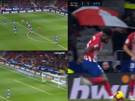 Thomas Partey a expédié le ballon au fond des filets, tout en force. Capture/LaLiga