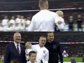 Rooney, ému à Wembley. Twitter/England