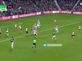 El gabonés sacó su fusil. Captura/beINSports