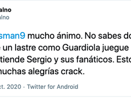 Weissman tuvo que ser sustituido. Captura/Twitter/GuelPalno