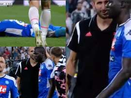 Chiellini ofereceu seu ombro ao devastado Koulibaly. Captura/ESPN