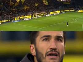 El emocionante momento que vivió Sahin. Captura/BTSport