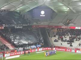 El atentado en Estrasburgo, presente en el fútbol. Captura/SportTV