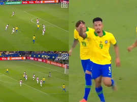 Arthur et Gabriel Jesus redonne le sourire au Brésil. Capture/DAZN