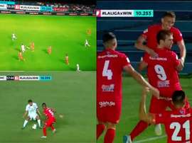 Aristeguieta y Riascos pusieron los goles. Captura/WinSports