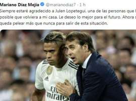 Bonitas palabras del delantero a su ex entrenador. MarianoDiaz7