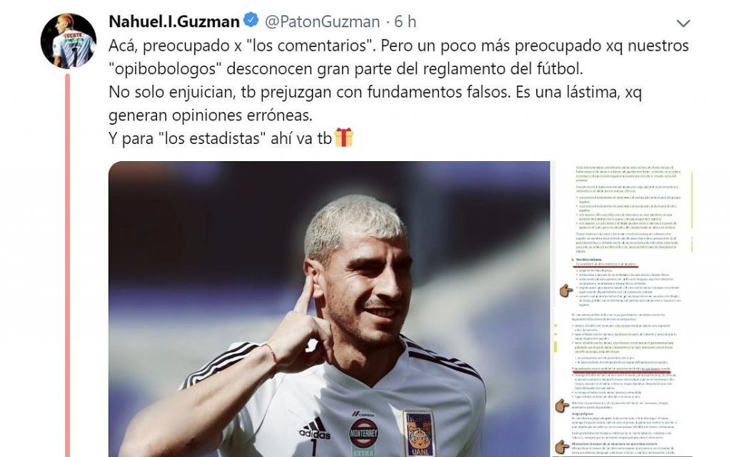 Nahuel se cansó de las críticas y respondió en redes sociales