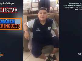 ¡Este fue el vídeo con el que Maradona motivó al Lugo! Captura/MEGA