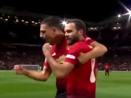 Juan Mata inscrit le 1-0 au bout de trois minutes. SKYsports