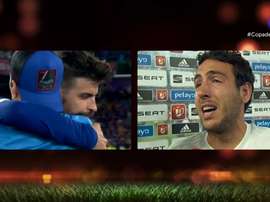 Parejo burst into tears during the post-match interview. TVE
