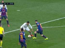 Casemiro réclamait ce petit-pont. LaLigaTV