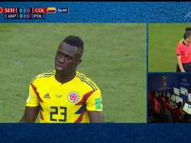VAR saved Sanchez's bacon. Screenshot/NOSSport