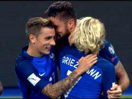 Griezmann anotó el primero de los galos ante Bielorrusia. MovistarFutbol