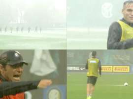 Les joueurs de l'Inter... trempés ! Captures/Twitter/Inter