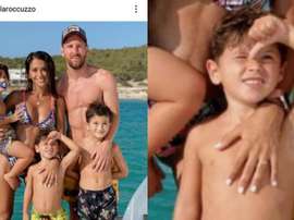 Mateo aprontando mais uma. Capturas/Instagram/antonelaroccuzzo