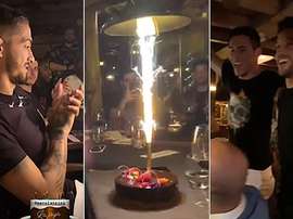 El cumpleaños de Lanzini resultó muy divertido. Capturas/Instagram