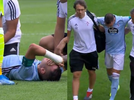 Aspas se lesiona e liga o alerta em Vigo. Captura/RCCelta