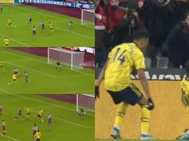 Pépé et Aubameyang renversent West Ham en neuf minutes. Captures/DAZN