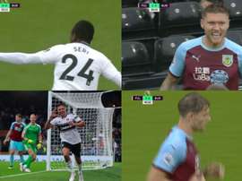 Locura de partido y goles en el Fulham-Burnley. Twitter/EPLFantasy/NBC