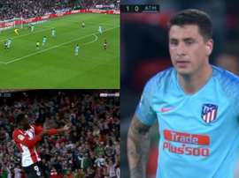 Gimenez's mistake was punished. Capturas/BEINSports