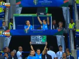 The added on time to added on time was shown on the board. Captura/DAZN