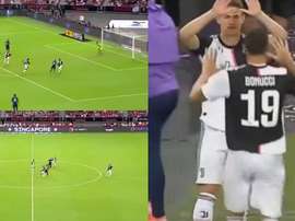 Assim foi a estreia de De Ligt com a Juventus. Captura/DUGOUT