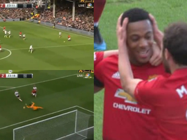 Martial signe le but du 0-2. Captures/NBC