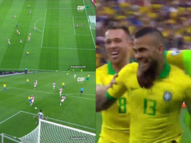Dani Alves a inscrit le but du 4-0. Capture/CDF