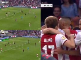 Van de Beek frappe à la porte de la Casa Blanca. Capture/ESPN