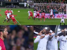 Le but de Garay qui tue le match face au Real Madrid. Capture/BeinSports