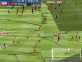 Il goal di Goretzka contro il Leverkusen. LigadeCampeones