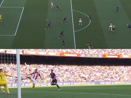De Marcus abriu o placar. Captura/beINSports
