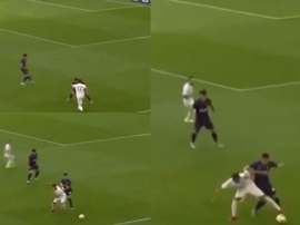Le dribble manqué de Lucas Vázquez qui a fait le tour des réseaux sociaux. Capture/RMTV