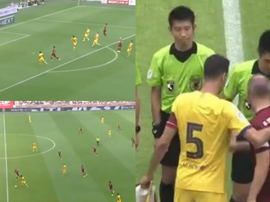 Barca wore their away kit for the first time this pre-season against Vissel Kobe. Captura/BarcaTV