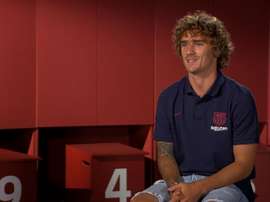 Antoine Griezmann concedeu entrevista exclusiva. Capture/FCBarcelona