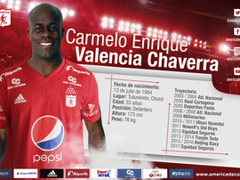 El delantero reforzará la delantera de América de Cali. Twitter/AmericadeCali