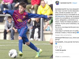 Lederman, otro que se va de La Masia. Captura/BenLederman10